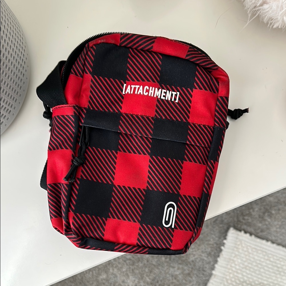 Red and Black Checkered Bag